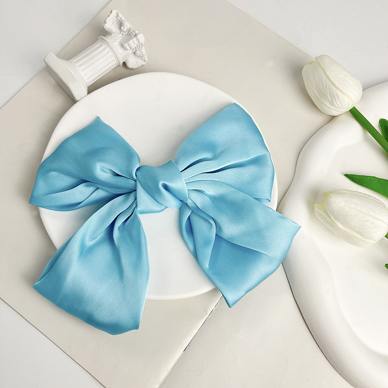 Women's Sweet Bow Knot Satin Hair Clip display picture 11