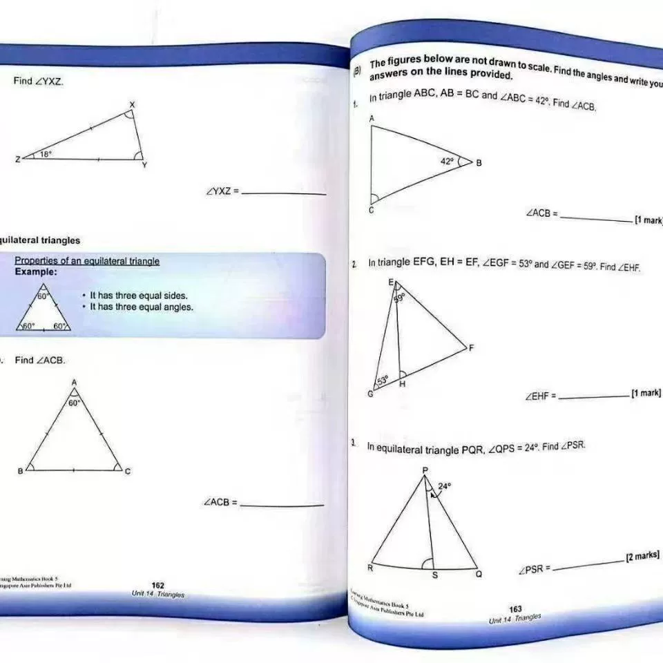 Сингапурский учебник по математике SAP Learning Mathematics 1_6 класс тетрадь с упражнениями полный набор из 9 томов