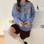 加厚圆领撞色新款毛衣