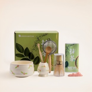 Cross-Border Exclusive Japanese Matcha Tea Set 7-Piece Set Color Box High-End Amazon Popular Manufacturer Ceramic Set
