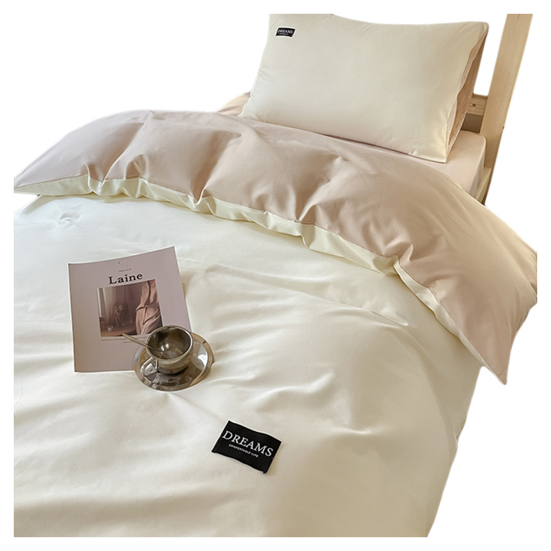 Dormitorio de estudiantes universitarios cama de algodón conjunto de tres piezas un conjunto completo de colchón de algodón sábanas de cama cubierta de seis piezas conjunto