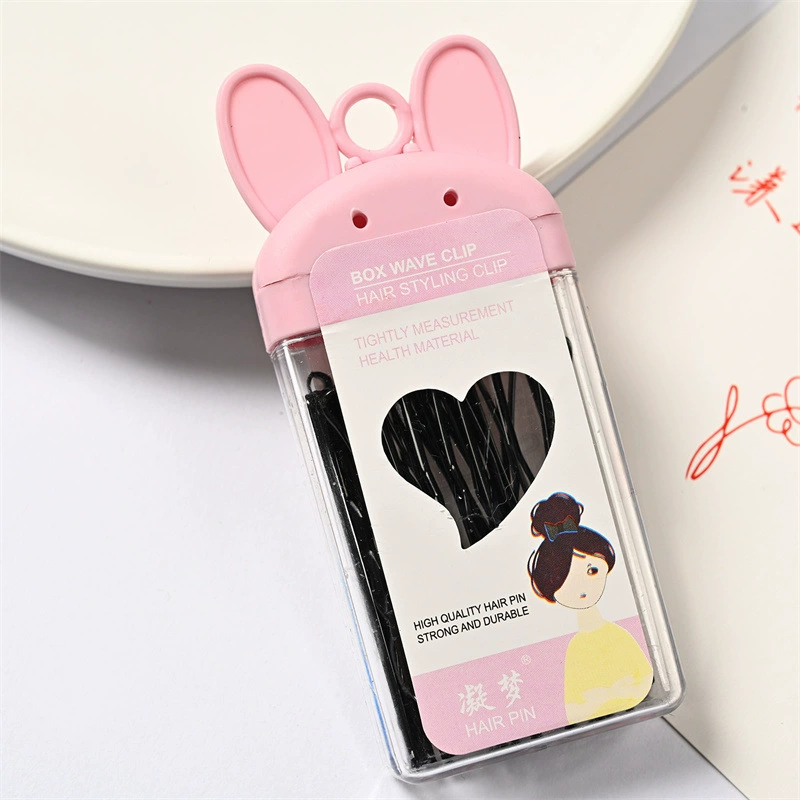 One-Word Hair Clip (Hyuna) — Stainless Steel Korean Candy Bangs Pin, 6 cm, Multi-Color Boxed Set