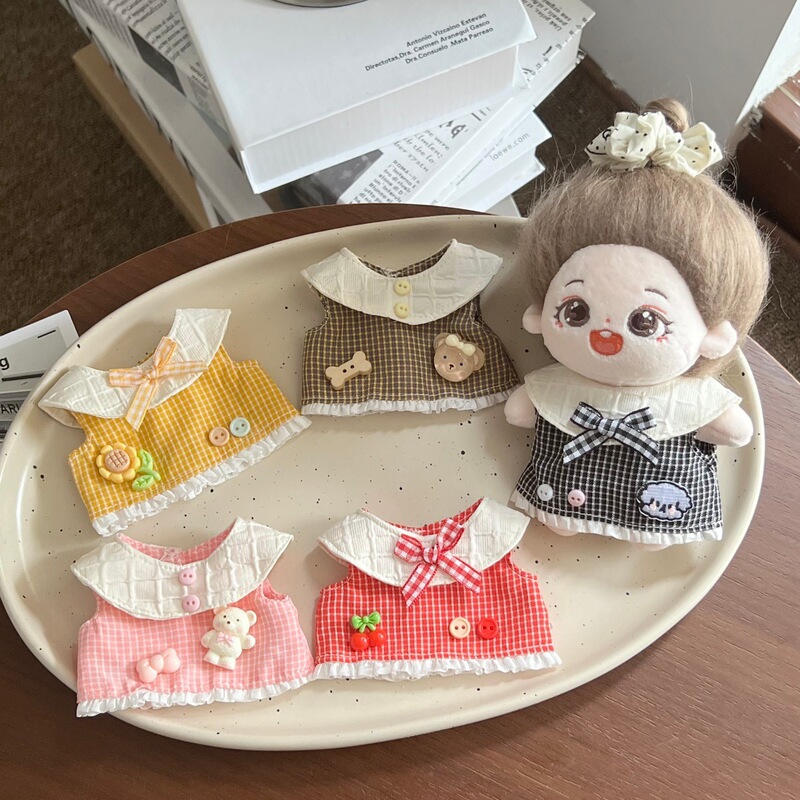 Doll Clothes 10cm Crying Doll Star People Labubu Doll Clothes 10cm Dimo Princess Dress Cotton Doll 10cm