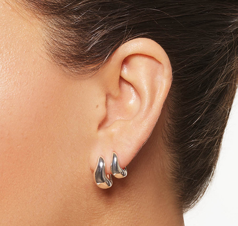 Women's Gender 1 Pair 925 Sterling Silver 925 Sterling Silver Earrings U Shape Earrings