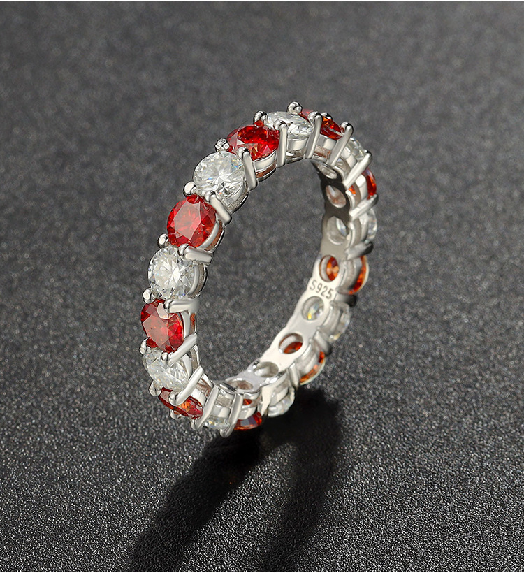 4g Weight Moissanite Inlay Material Rings Classification 1 Piece Quantity Holiday, Daily Occasion 925 Sterling Silver Material Round Pattern All Seasons Season Women's Gender Inlay Design Vacation, Simple Style Style 925 Sterling Silver Moissanite Round Rings Moissanite Rings 4