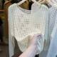 [1268 People Praise] European Long Sleeve Hollow Knitted Mesh Shirt Women's Summer Thin Sunscreen Blouse Spring 2025 Early