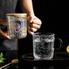 Green Dian Creative Relief Mermaid Grape Mark Cup Colorful Covered Glass Tea Cup Fruity Cup Water Cup