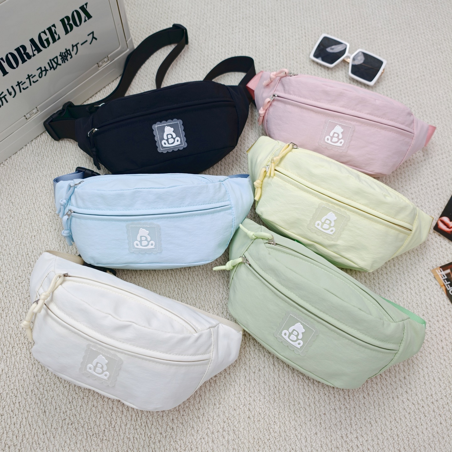 Korean-style children's chest bag for girls, 2026 new casual crossbody bag, solid color waist bag, boys' sports travel shoulder bag