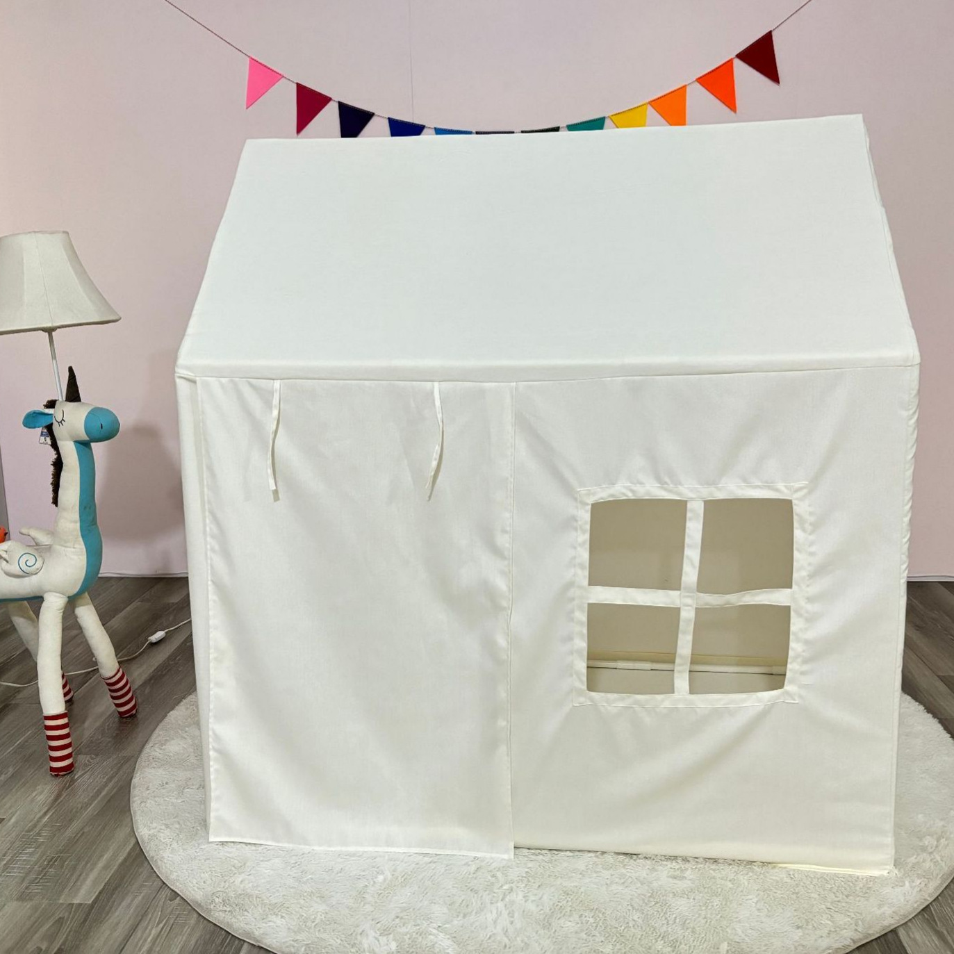Tienda de Campaña Infantil Castillo Tela Fácil de Instalar para Interior y Dormitorio