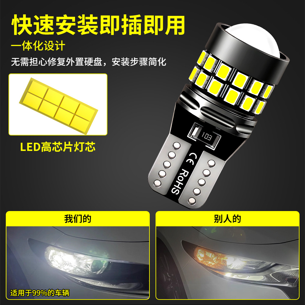 Shangxian automóvil LED lámpara T10 lámpara de ancho 3014 33smd 3030 con lente lámpara de matrícula lámpara de coche
