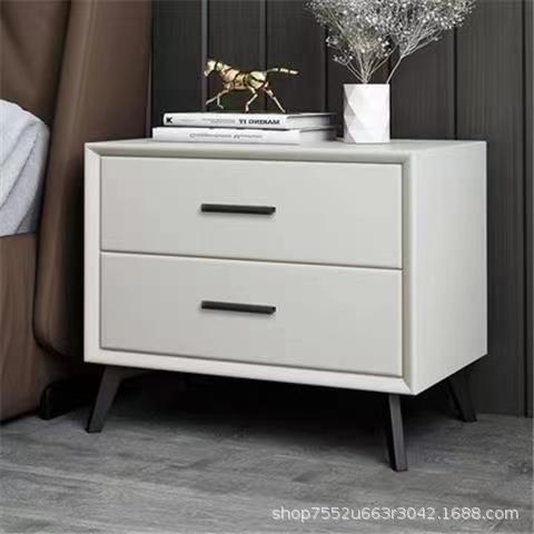 Madera de madera sólida simple 5 dormitorios pequeños hogares ligeros lujosos de alta calidad al lado de la cama mesa de cabecera de la cama