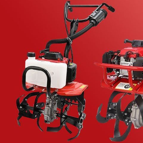 2행정 고출력 + 풀림 휠 - 일본에서 수입 [신마력] 미세 경작기