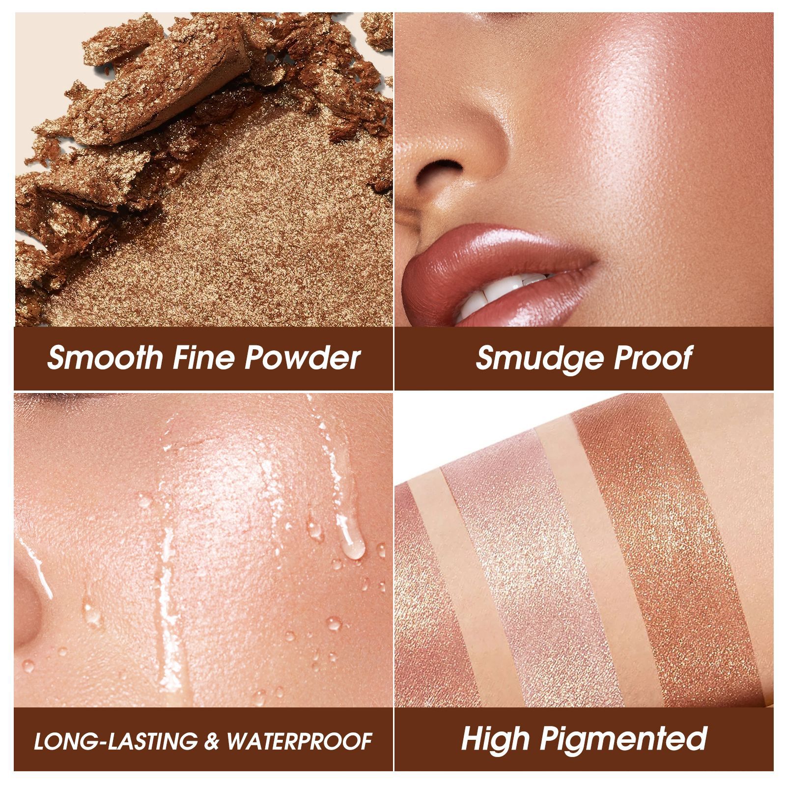 Langmanni High-gloss Contouring 5-color One-piece Set Three-dimensional Natural brightening High Disc Amazon Makeup undefined