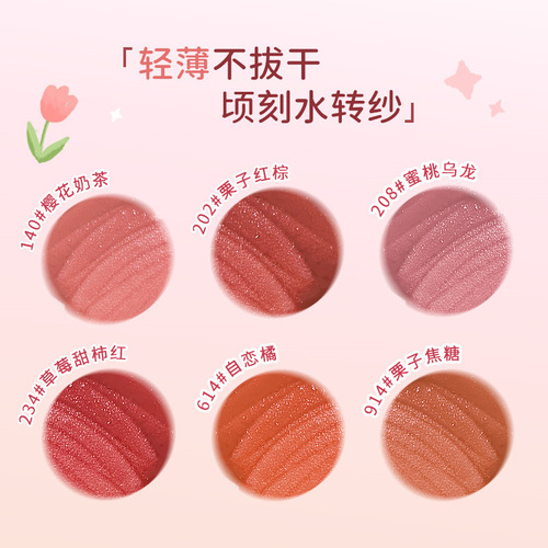 NOVO5762 water mist lip gauze lip glaze matte matte waterproof non-fading non-stick cup gentle daily whitening without makeup