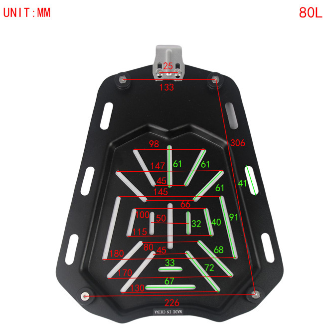 Wholesale 28L/36/45L/55L/65L/80L/100L Motorcycle Aluminum Alloy Tail Box Quick-Release Base Accessories