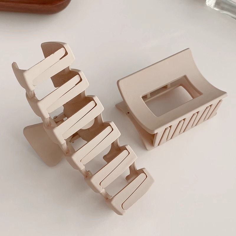 Horquilla marrón de verano de las mujeres estilo francés de alto sentido de Cabeza trasera clip de tiburón grande clip updo clip de pelo tocado