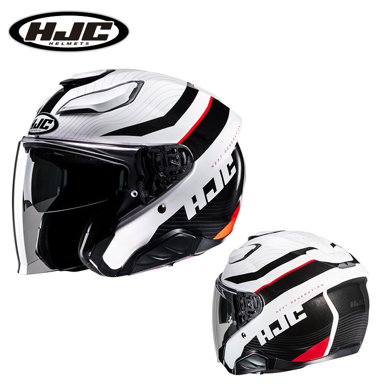 HJC F31 Motorcycle Helmet Half Helmet Three-Quarter Helmet for Men, Summer Dual Lens, Motorbike Racing, Cruiser, All-Season