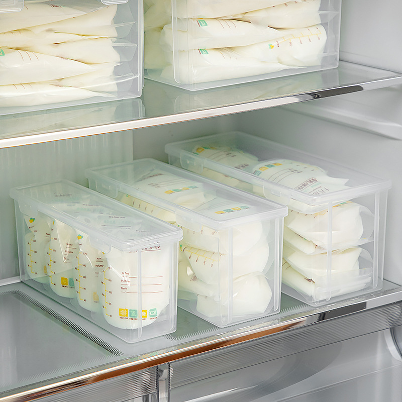 Breast Milk Refrigeration Box, Large Capacity Refrigerator Freezer Milk Storage Bag Box, Milk Preservation Box, Sealed Storage Box, Storage Container