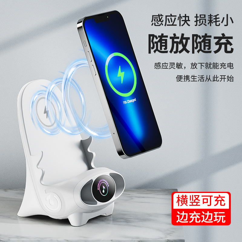 15W de carga rápida cargador inalámbrico creativo de carga inalámbrico con fragancia Soporte de escritorio para teléfono móvil