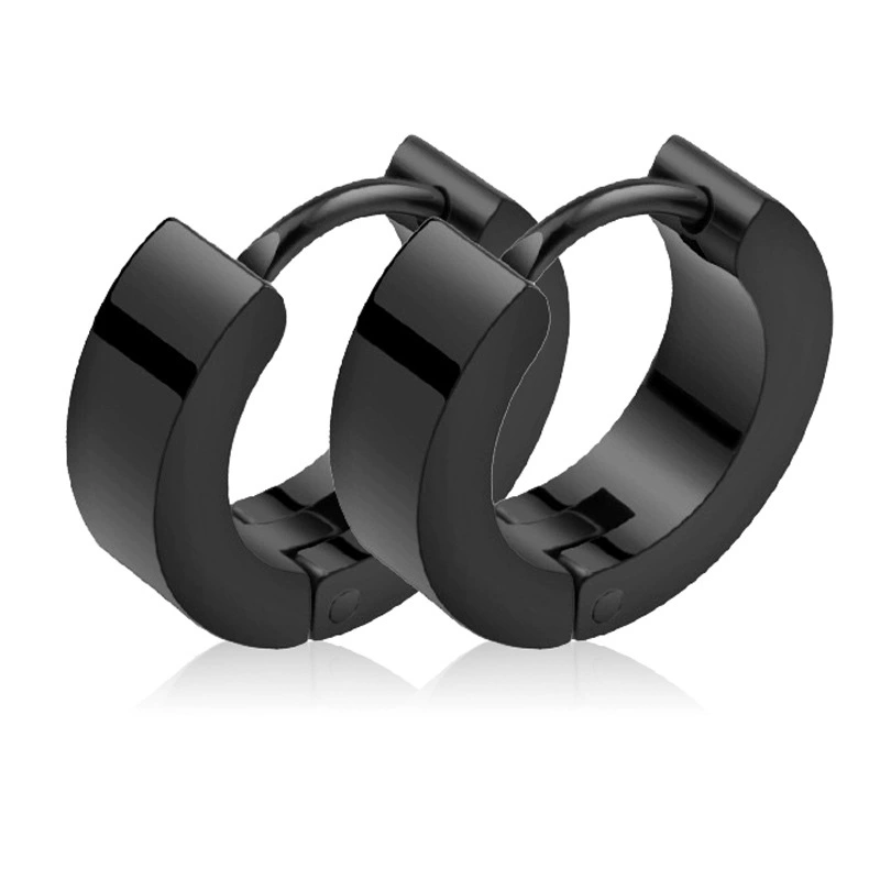 Чёрные серёжки из нержавеющей стали, цепь, подвеска, Aliexpress