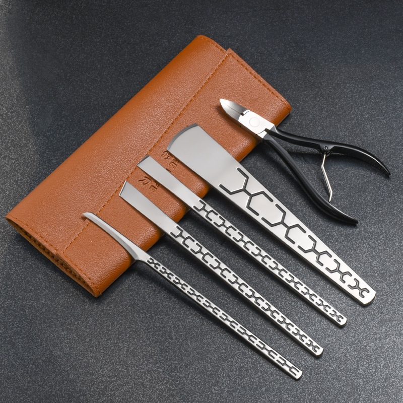 Yuantotem Pedicure Knife Set Uses Three Yangzhou Blades for Ingrown Toenails, Home Use for Removing Dead Skin, Calluses, Onychomycosis, and Hard Nails