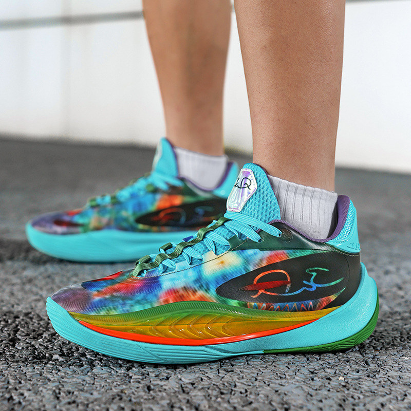 Zapatillas de baloncesto de combate real bajas antideslizantes con absorción de impactos para jóvenes para hombres y mujeres image 2