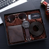 A08223Men Gift Set Business Gift Set Wallet+Bot belt+glasses+watches 4PCS/s