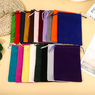 South Korea Drawstring Corset Flannel Bag Color Dust-proof Jewelry Gift Jewelry Storage Single-sided Flannel Small Cloth Bag