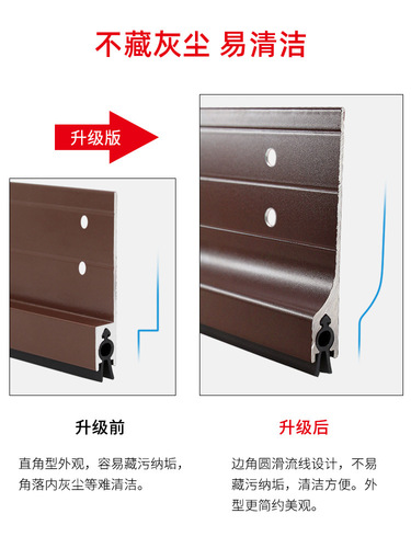5YA1 mouse-proof door bottom seal strip, mouse-proof aluminum alloy door bottom seal strip, insect-proof wooden door seam windproof sticker