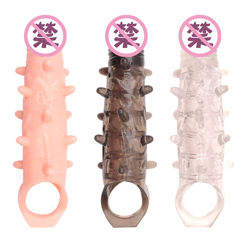 Spiked Wolf-Tooth Condom Sleeve TPE Textured G-Spot Stimulator Delay Cover — detail image 8