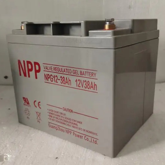 NPP耐普蓄电池 NPG12-38AH 胶体12V38AH 太阳能 UPS电压 EPS