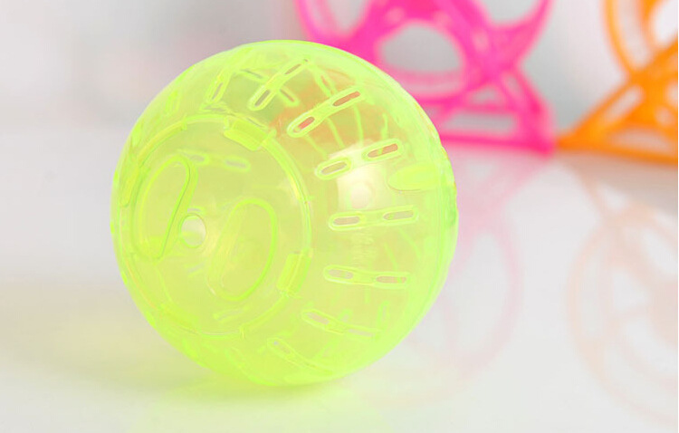 Hamster oro oso correr bola hamster juguetes acrílico transparente suministros hamster 10 cm mini trotar bola fitness