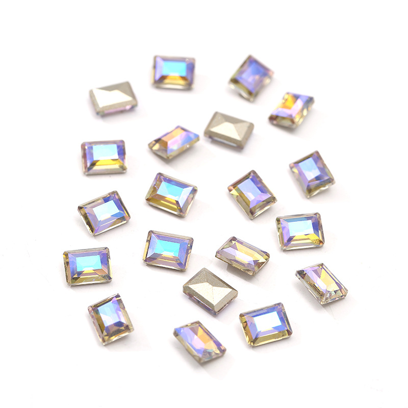 Simple Style Square Glass Nail Decoration Accessories 1 Piece display picture 3