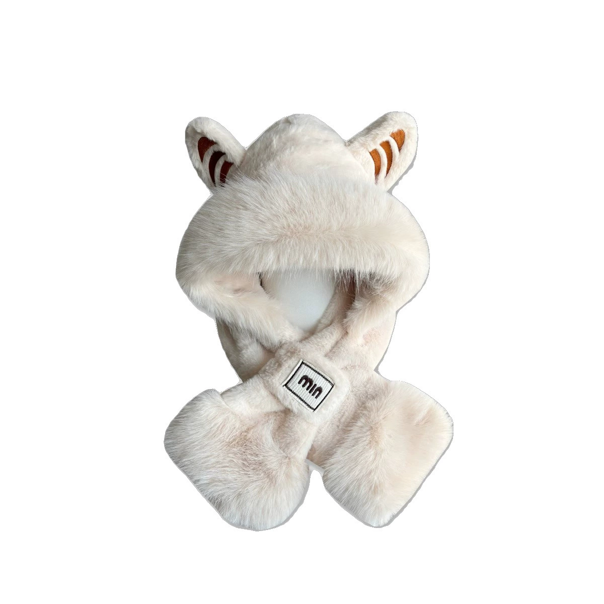 Velvet winter hat, keep warm scarf, fleece gloves, set, increased thickness, 3 piece set