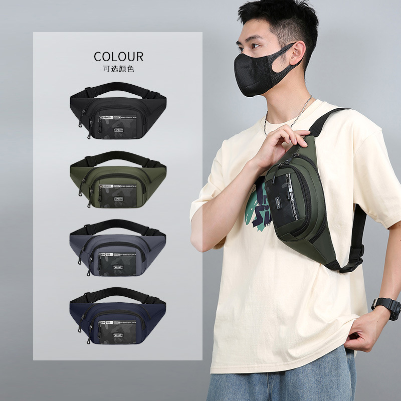 2025 nuevo bolso de cintura para hombres colgando cintura correr deportes al aire libre billetera de teléfono móvil bolsa de caja bolsa bolsa bolsa de pecho portátil sitio de construcción