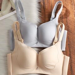 正版无痕内衣女薄款小胸聚拢显大收副乳防下垂无钢圈调整型文胸罩