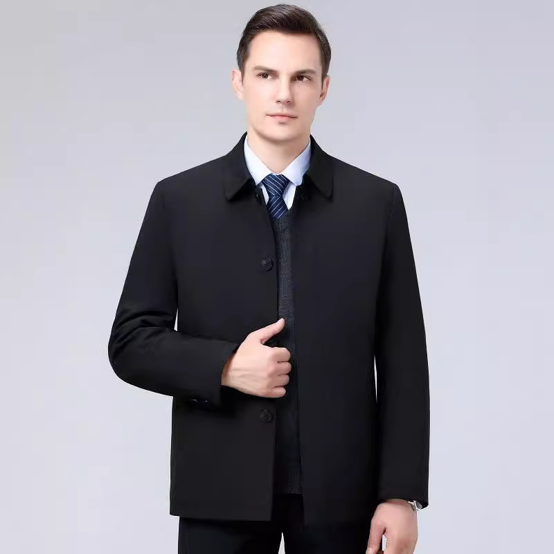 品牌冬季装商务加绒棉服中青年男士新款秋冬外套轻便保暖休闲棉衣