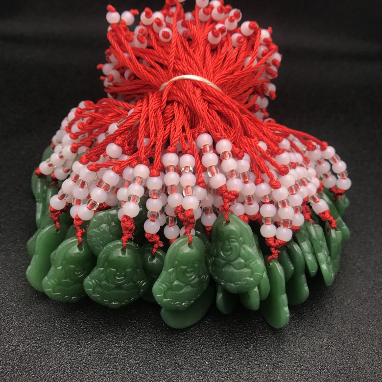 SKU图_深绿弥勒佛-绑好红绳