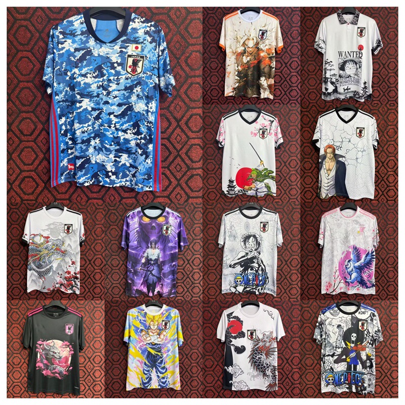 Cross-Border Wholesale Football Jerseys World Cup Japan Team Goku Dragon Ball Sakura Dragon Jersey Sportswear Summer Short-Sleeve