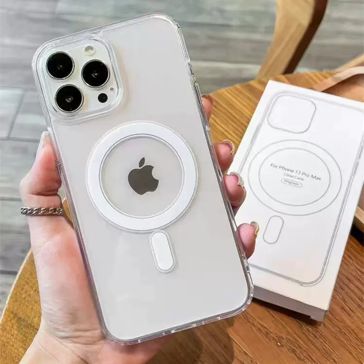 适用透明magsafe磁吸iphone17promax苹果16手机壳无线充15透明套