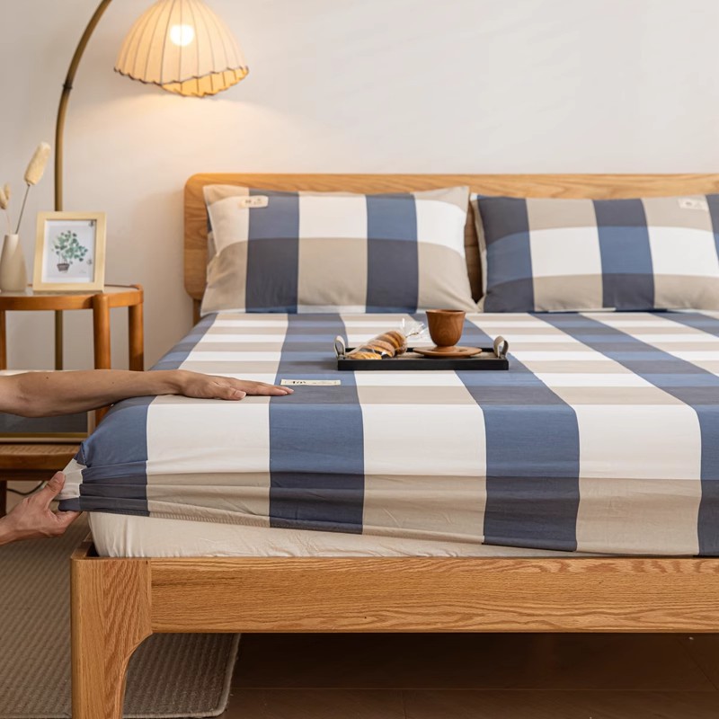 2025 nueva sábana de algodón cómoda y cepillada otoño e invierno funda protectora de colchón de algodón de una sola pieza funda de cama de sábana