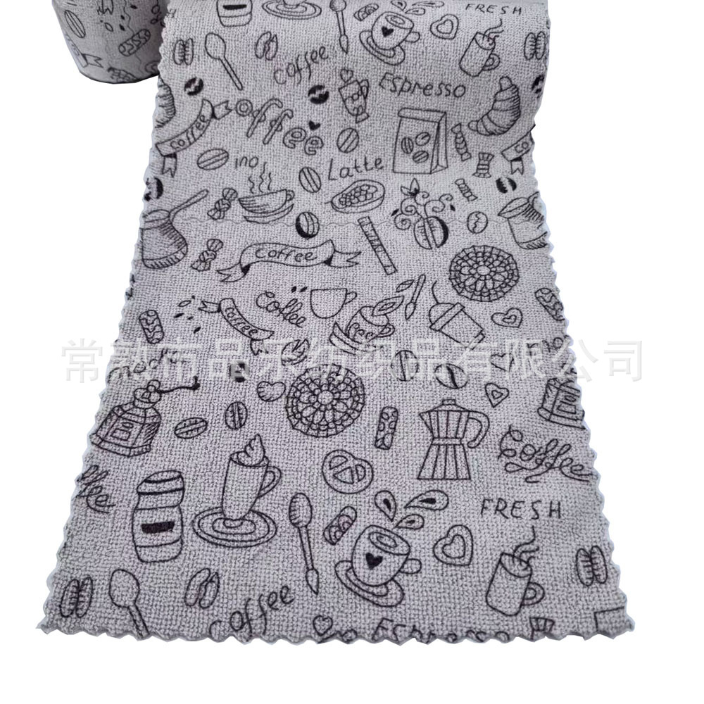 Multifunctional Printed Hand-Tearable Rag Microfiber Washing Rag Bowl Housekeeping Cleaning Kitchen Home Cleaning Towel