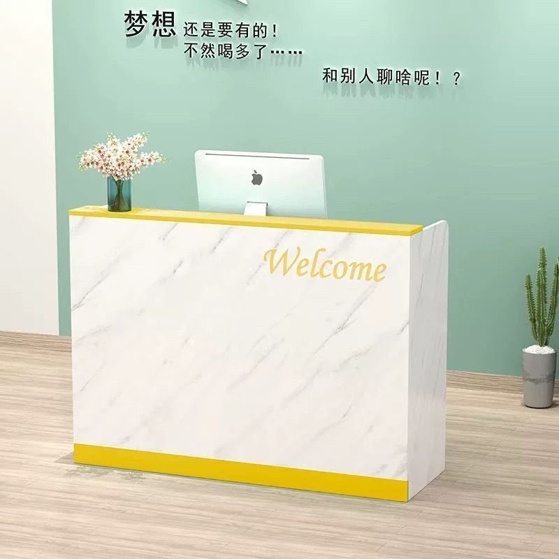 公司前台接待台服装店美容院吧台收银台店铺小型烤漆简约现代柜台|undefined