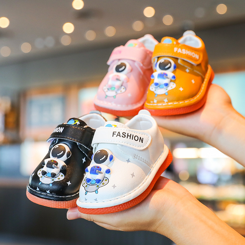 一件代发叫叫鞋男宝宝软底婴儿学步鞋女童0-1一岁2春秋单鞋小皮鞋