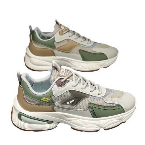 2025 Men's Summer Breathable Versatile Anti-Odor Durable Mesh Sports Casual Thick-Heeled Teenager Father-in-Law Trendy Shoes