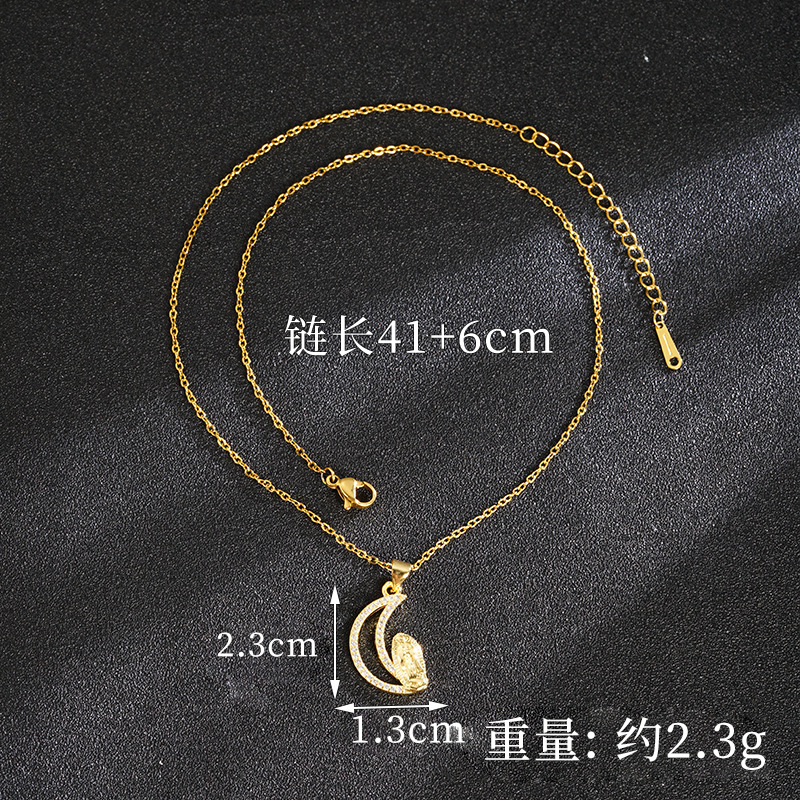 Vietnam Shajin no se desvanece durante mucho tiempo, personalidad europea y americana, moda, diamantes, luna, María, collar, aretes, joyas