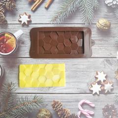 Hexagonal chocolate biscuit cake mold ice cream candy silicone mold