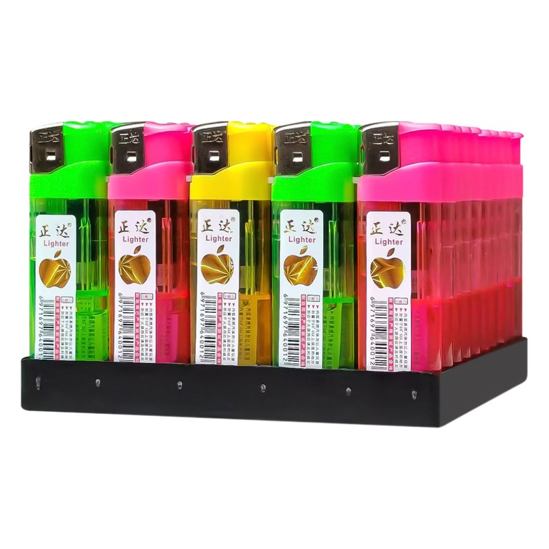 Manufacturer's Supply Other 818 Transparent Disposable Lighter Open Flame Machine with Adjustable Fire Traditional Color Gas Visible