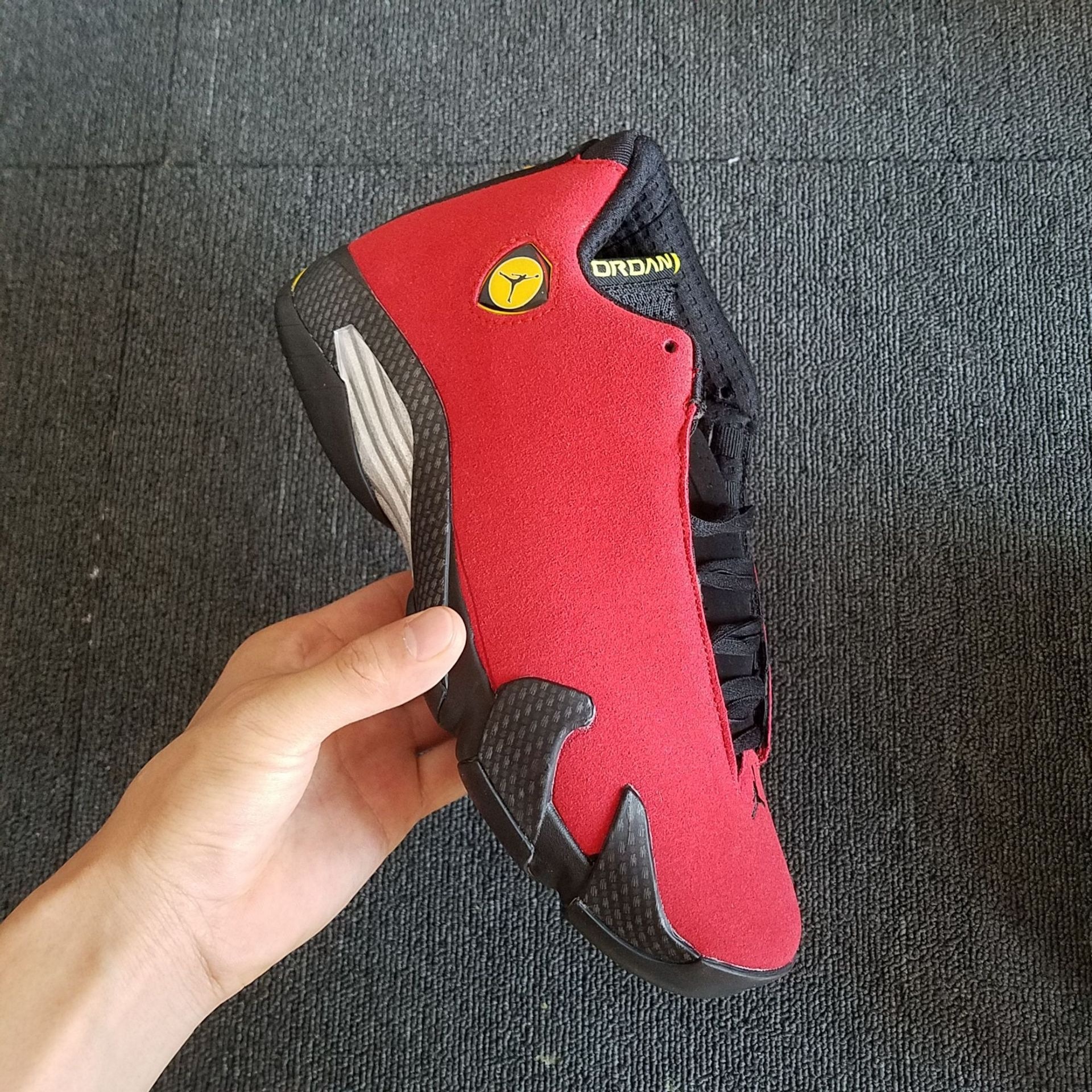 Zapatos de baloncesto puros original aj14 Joe14 rojo Ferrari retro versátil zapatos deportivos para hombres y mujeres