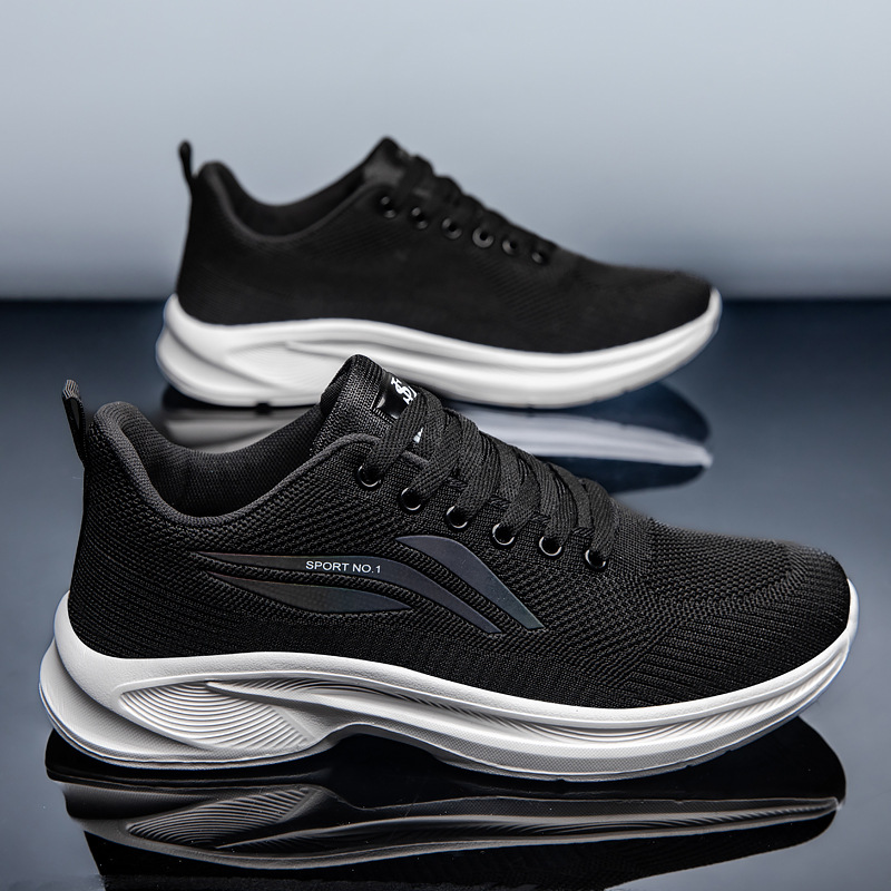 Large Size Lightweight Sports Shoes, Cold-Adhesive Shoes, Fly-Knit Shoes, Breathable Men's Shoes, Fashionable and Versatile Shoes, Casual Shoes, Student Running Shoes